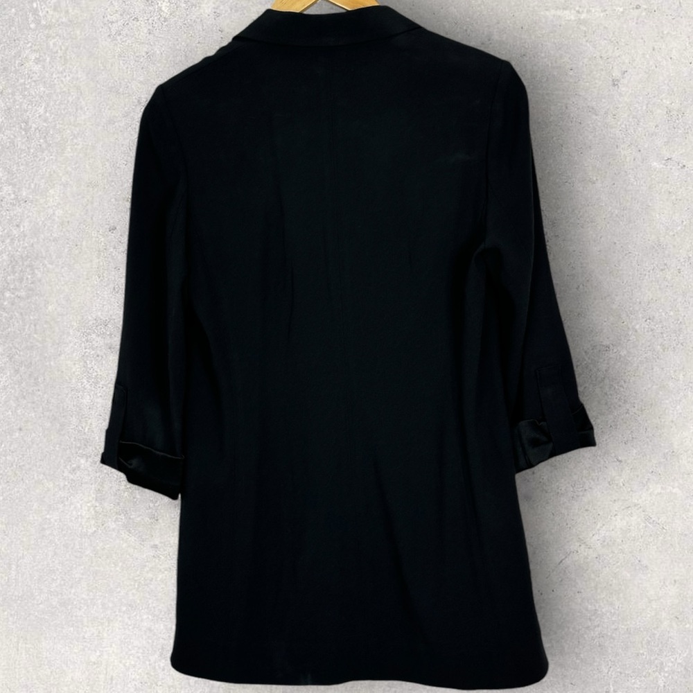 Aritzia Babaton‎ Delos Blazer Black Drape Size 2 Cupro Crepe Minimalist Career - Picture 5 of 16